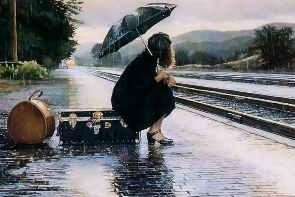 Steve Hanks aspettando il treno - Poesia Valentina Colonna